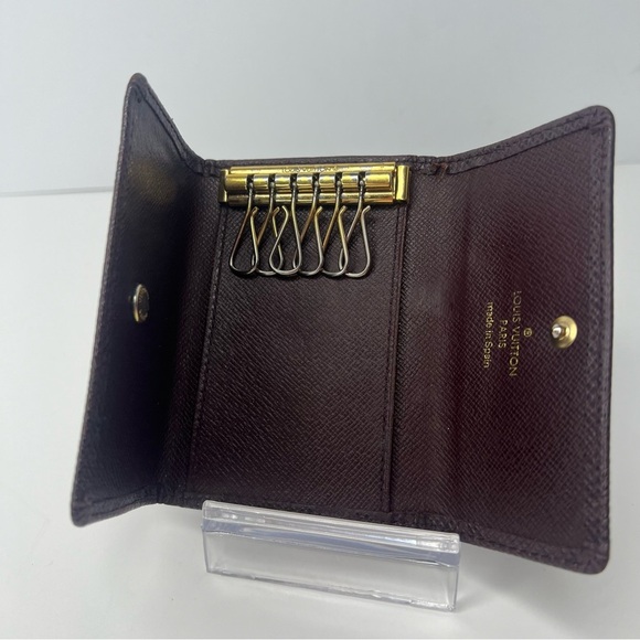 🤎Louis Vuitton Red/Brown Leather Trifold Button Type Key Case/Holder 🤎 - Picture 6 of 13